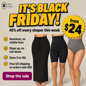 VitalVogue Black Friday offer ad, 40% off every shaper, from $24